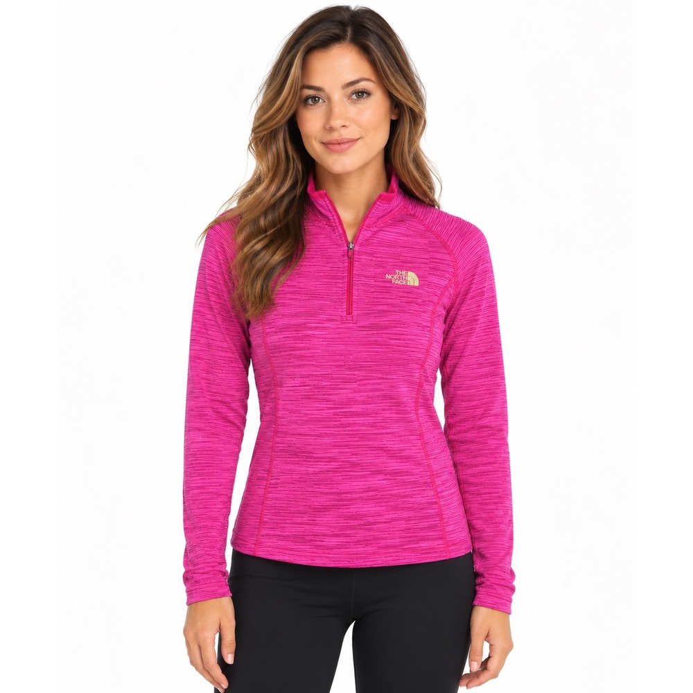 The North Face Glacier 1/4 Zip Fleece Pullover Women's Small Pink